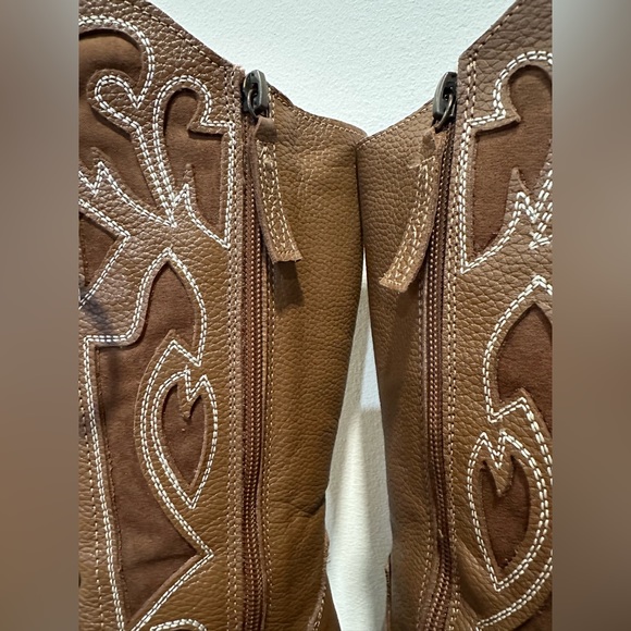 Dingo Women’s San Miguel Tan Leather Cowboy Boot NWT Sizes 7.5 & 8.5 - Picture 6 of 10